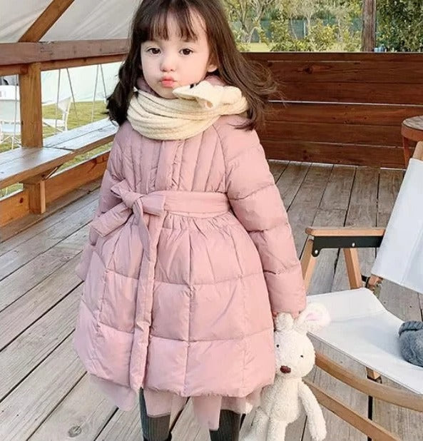 The Sleek, Belted 'Cloud-Coat' for Little Explorers